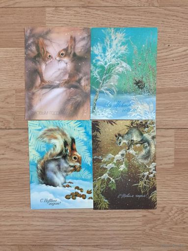 Открытки новогодние, СССР