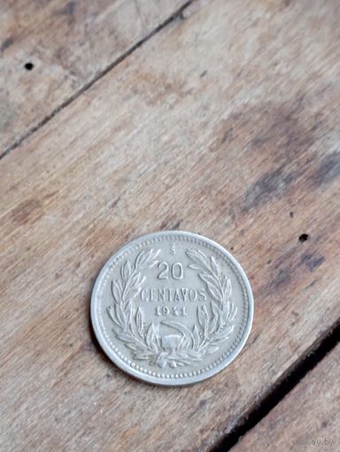 ЧИЛИ 20 сентаво1941год