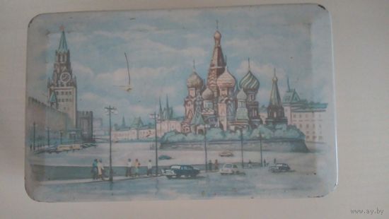 Старая жестяная банка, коробка СССР, Москва