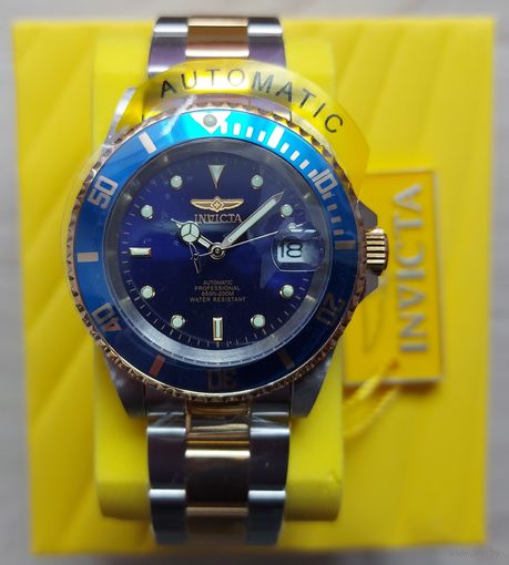 Часы Invicta Mako Pro Diver новые с автоподзаводом. Механика. Водостойкость 200 м по ISO 22810.