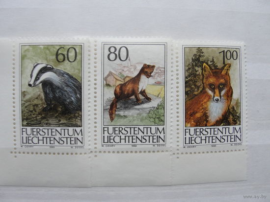 Продажа коллекции с 1 рубля! Почтовые марки Лихтенштейна.