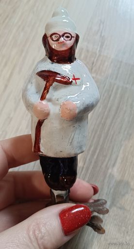 Елочные игрушки, стекло, доктор Айболит