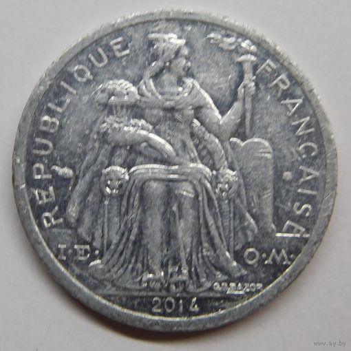 Французская Полинезия 1 франк 2014 г
