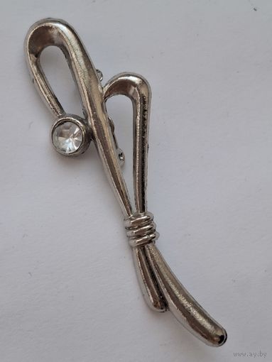 Брошь с кристаллом,  70-е годы, Германия