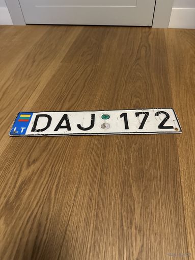 Автомобильный Номер Литвы старый