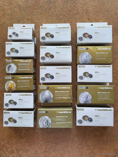 Капсулы для медно-никелевых монет НБРБ монет Leuchtturm Ultra и Ultra Perfect Fit 32 мм, 32.5 мм, 32.6 мм, 33 мм * 10 штук! Целая упаковка! Германия, Лёйхтурм, Leuchtturm! ВОЗМОЖЕН ОБМЕН!