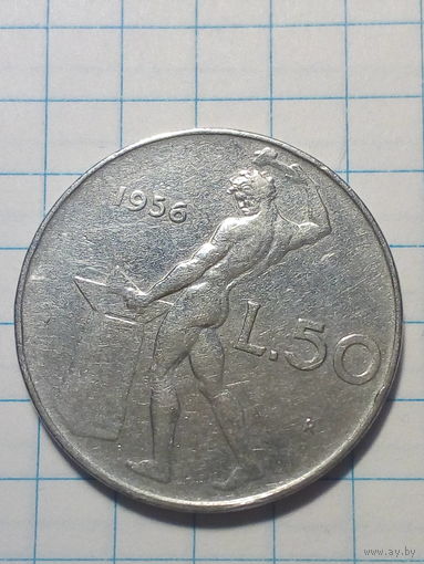 50 лир Италия 1956 год