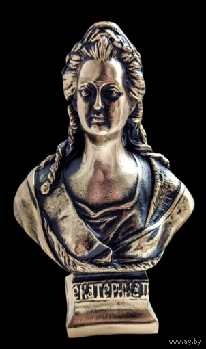 Бюст Екатерина II Латунь