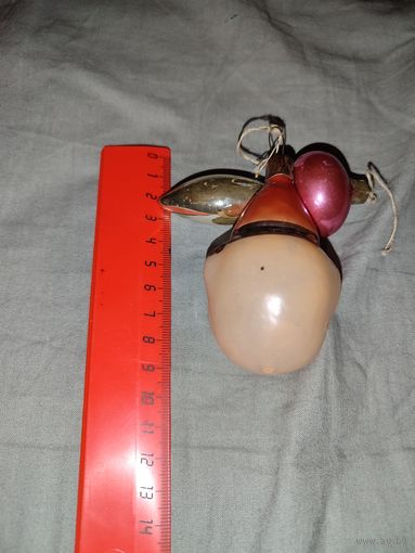 Елочная игрушка СССР. Лицо клоуна.