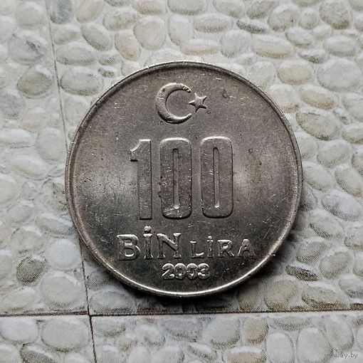100000 лир 2003 года. Турция. Турецкая республика.