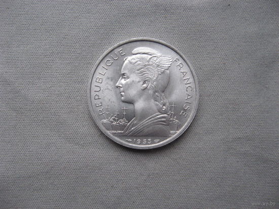 Мадагаскар 5 франков 1953 год Заморская территория Франции (1943-1958)