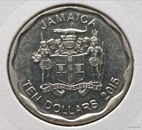 Ямайка. 10 долларов 2015 года. (*).