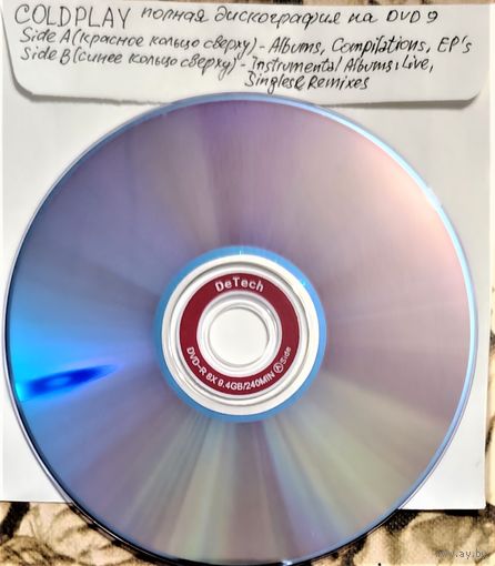 DVD MP3 дискография COLDPLAY (Alternative rock, Indie rock, Post-Britpop) - 1 DVD-9