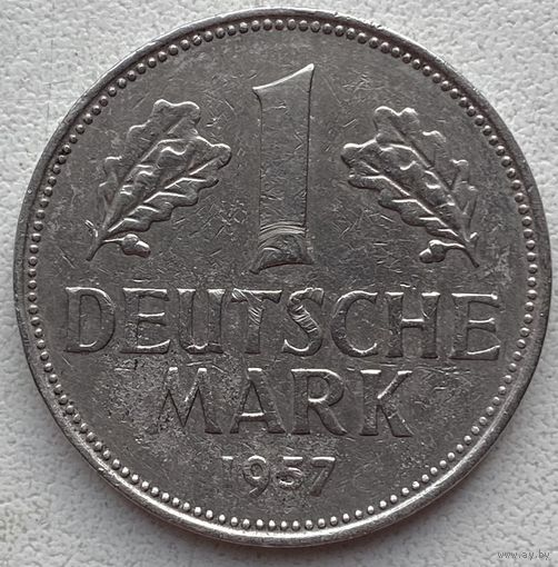 Германия 1 марка 1957 г. J