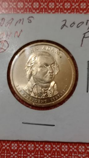 США 1 доллар 2007 Р.  2 президент Джон Адамс