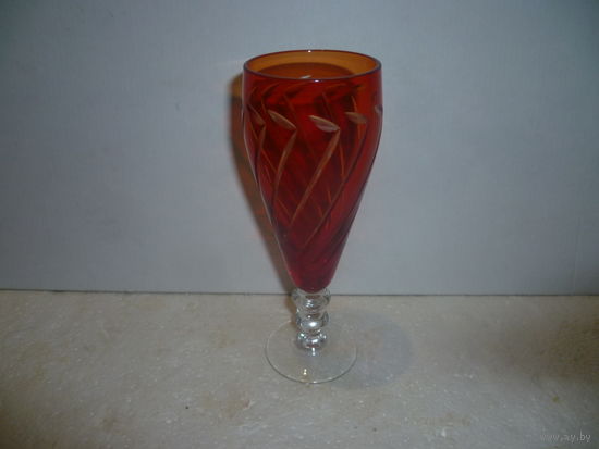 Бокал СССР Красное Стекло