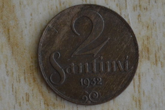 Латвия 2 сантима 1932 с 1 руб