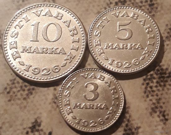 КОПИИ!!! 10 и 5 и 3 марки 1926 Эстония КОПИИ!!!