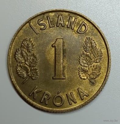 Исландия, 1 крона, 1975 год