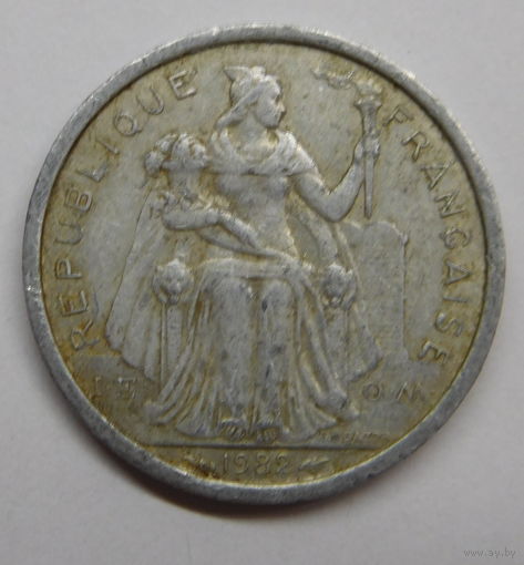 Французская Полинезия 1 франк 1982 г