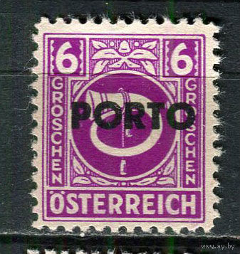 Союзническая зона оккупации Австрии - 1946 - Надпечатка PORTO 6g. Portomarken - [Mi.191p] - 1 марка. MH.  (Лот 66GM)-T2P58