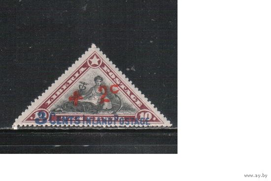 Либерия-1915,(Мих.128)  *  ,  Стандарт, Надп. , Красный Крест(одиночка)