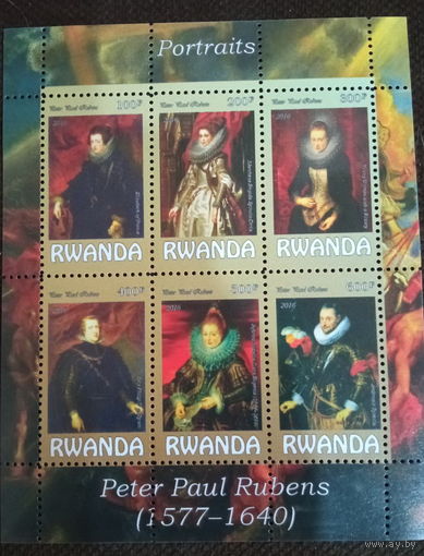 Серия блоков ДЕВУШКИ ИСКУССТВО КАРТИНЫ НЮ MNH