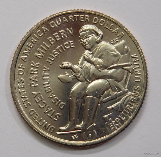 США 25 центов 2025 Стейси Парк Милберн  "Женщины Америки" 19-я монета UNC Двор D и Р на выбор