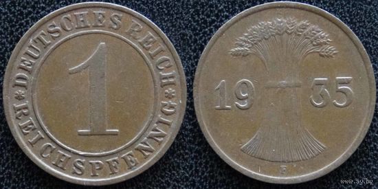 YS: Германия, 1 рейхспфенниг 1935F, KM# 37 (2)