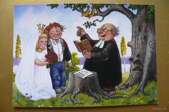 Современная открытка, Rolf Lidberg, чистая; тролли, 49.