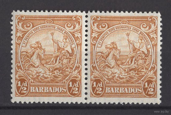 1938 Барбадос /Barbados** 0.5d стандарт Герб колонии Колесница Король Георг VI SG#248с