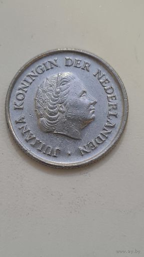 Нидерланды 25 центов 1977 года