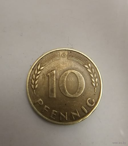 10 пфеннигов 1970г. ( G). Германия. Брак