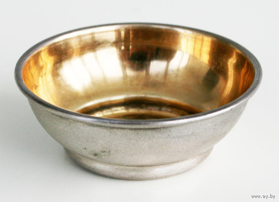 Солонка, серебро 875 пробы, позолота. СССР, Москва, 1953-1955 гг.