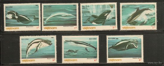 Вьетнам-1985(Мих.1626-1632) , **   , Морская Фауна , Киты (полная серия)