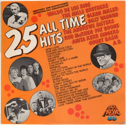 LP зборка '25 All Time Hits' (Francis Lai, Nino Rota, Glenn Miller, Billy Vaughn, Count Basie, Ramsey Lewis, Ahmad Jamal, Saint-Preux, Pat Boone, The Andrews Sisters і іншыя)