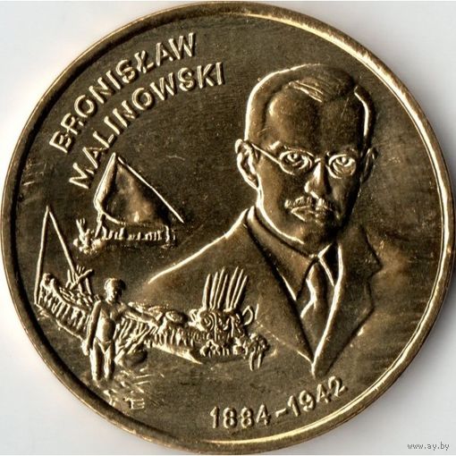Польша 2 злотых, 2002 Польские путешественники - Бронислав Малиновский UNC
