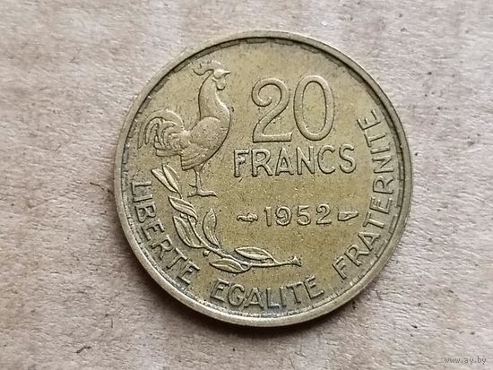 Франция 20 франков, 1952г. (D-107)
