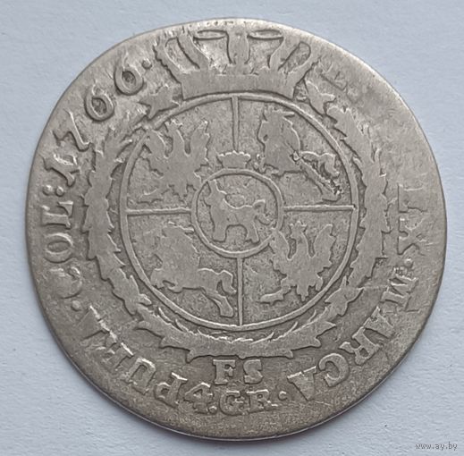 4 гроша ( злотувка ) 1766 года. Понятовский