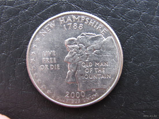 1\4 доллара,2000 Нью-Гэмпшир. США.