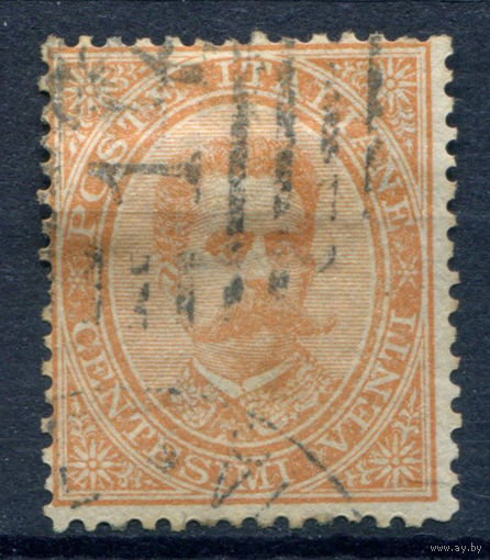 Италия (Королевство) - 1879г. - король Умберто I, 20 с - 1 марка - гашёная [Mi 39]. #1-It-8-A-2