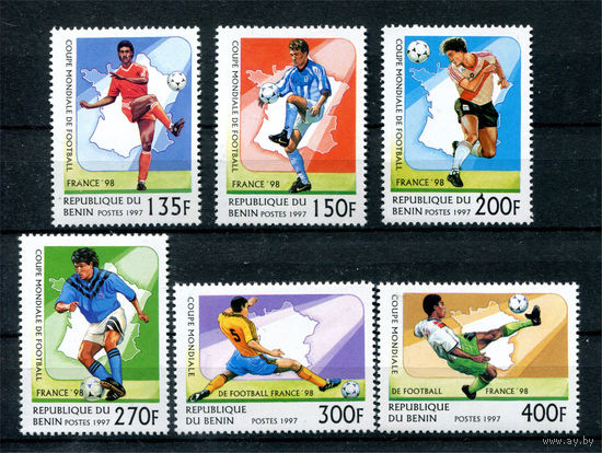 Бенин - 1997г. - Футбол - 6 марок - полная серия, MNH [Mi 919-924]. #O-Se-Z-1-13