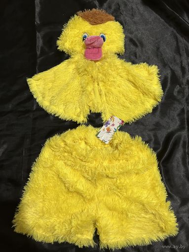 Новый Костюм Цыпленок желтый Шорты Шапка Накидка Праздник