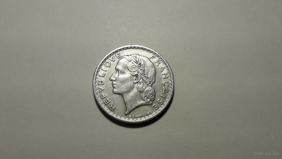 5 франков 1949 г. Четвёртая Французская Республика. Внимательно читайте объявление.