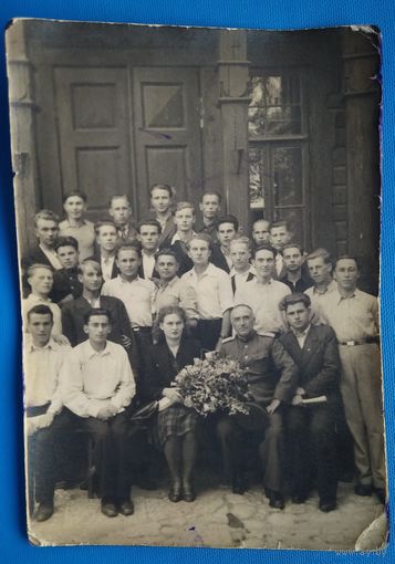 Фото с военным. конец 1940-х. 9х13 см.