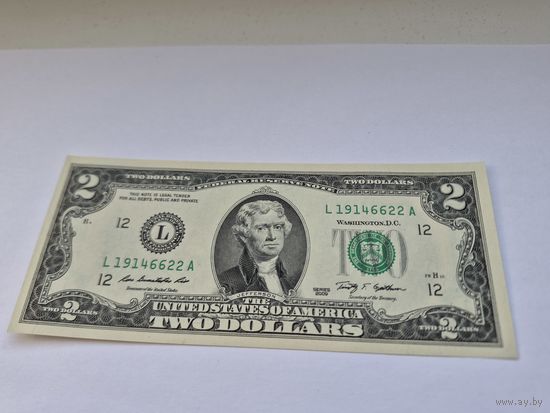 2 доллара США 2009 года L19146622A.