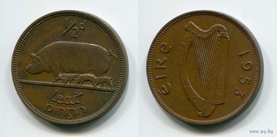 Ирландия. 1/2 пенни (1953)