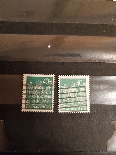 1922 Германия оттенки цвета разные тиражи (4-7)