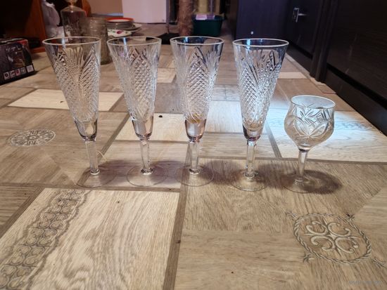 С рубля! Фужеры хрусталь СССР