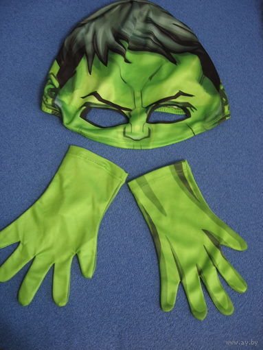 Детский карнавальный новогодний костюм  Халка Hulk, с маской и перчатками.